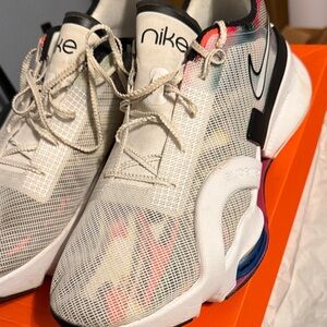 Nike White Sneakers with Multicolor Accents